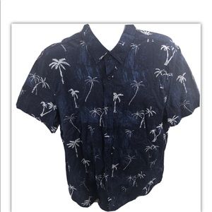 American Eagle Palm Tree blue Short sleeve XL